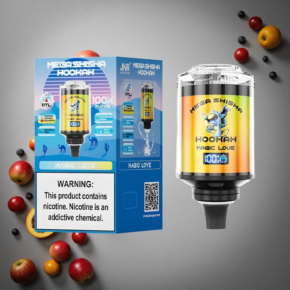 JNR Mega Shisha Hookah 100K Magic Love Finland wholesale 100000 Puffs 60ml nestemäärä