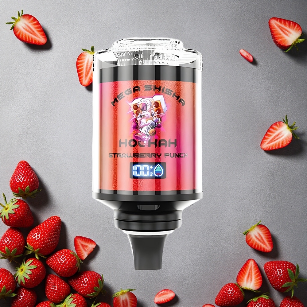 JNR Mega Shisha Hookah 100K Mansikkapommi Finland wholesale 2200mAh Ladattava Akku