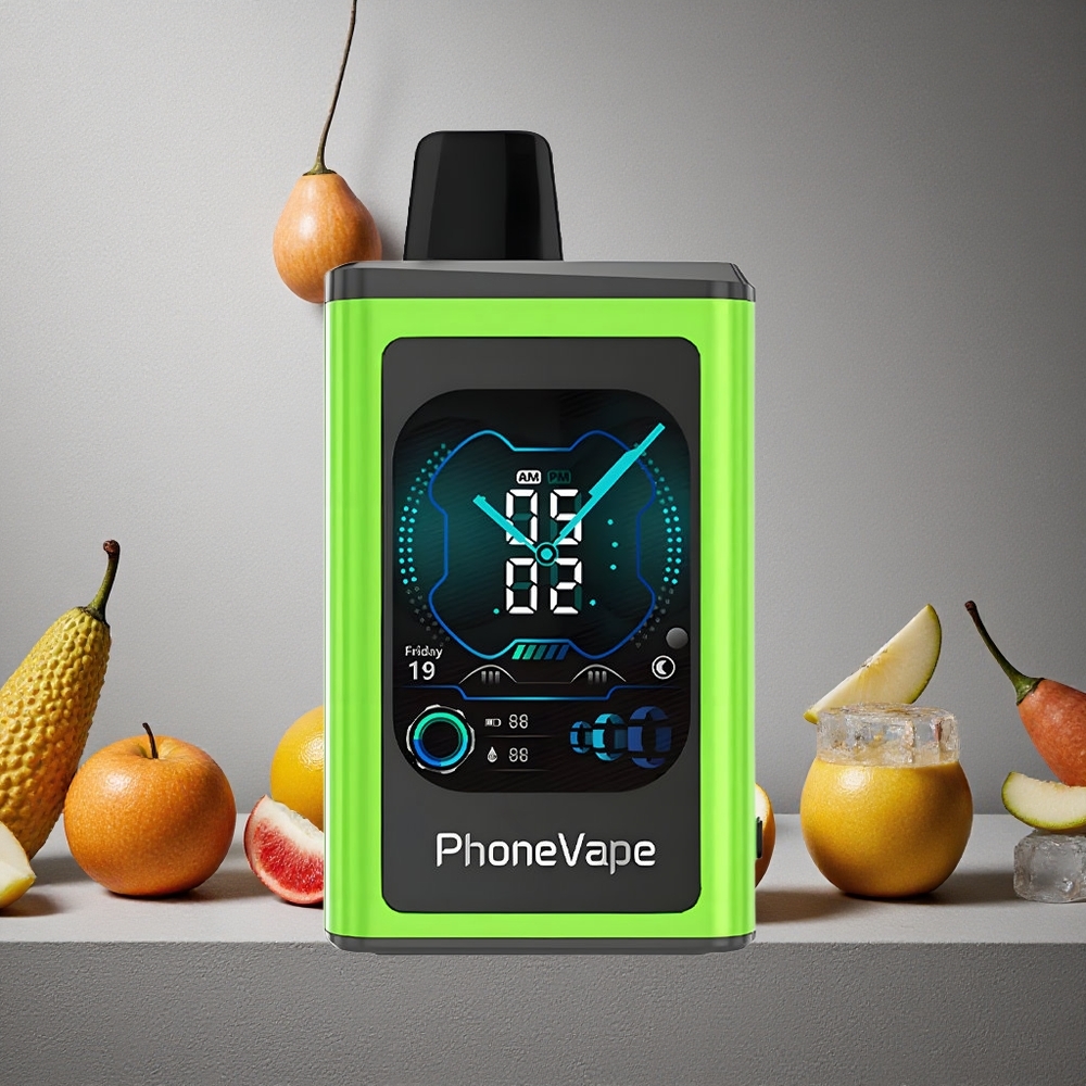 JNR PhoneVape 30000 Puffs Kertakäyttöinen Vape Kirpeä Omena Jää Finland wholesale App Controlled Full Display Screen