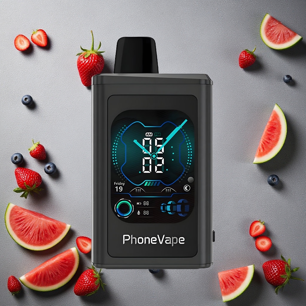 JNR PhoneVape 30000 puffs Mustikka-Arbuusi Finland wholesale Täysinäyttöinen Näyttö & Type-C Ladattava Akku