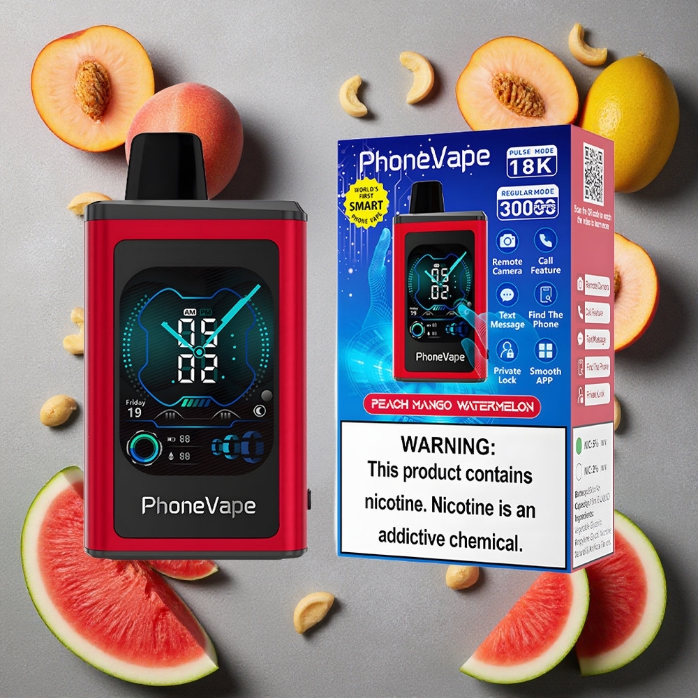 JNR PhoneVape 30000 puffs Persikka Mango Vesimeloni Finland wholesale 850mAh Type-C Ladattava Akku