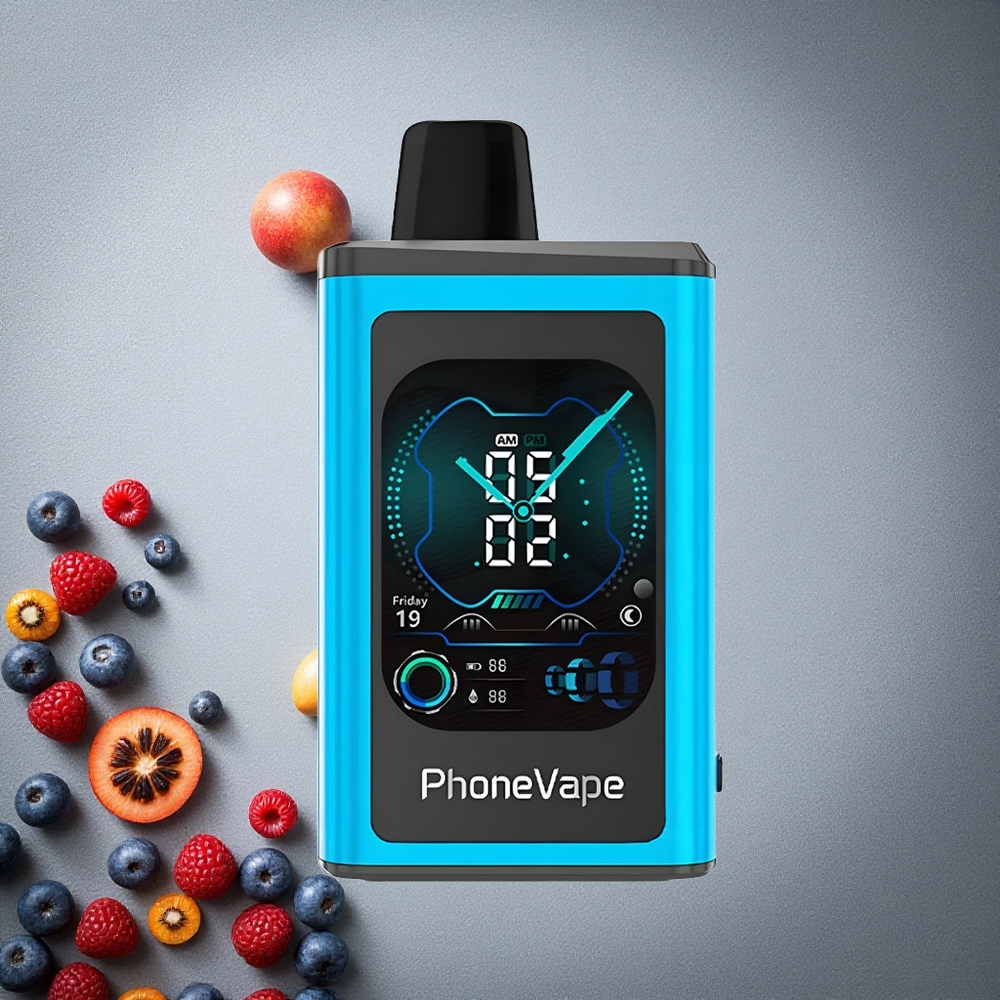 JNR PhoneVape 30000 puffs Sininen Vadelma-Jää Suomi wholesale Täysi Näyttöruutu & Sovellushallinta