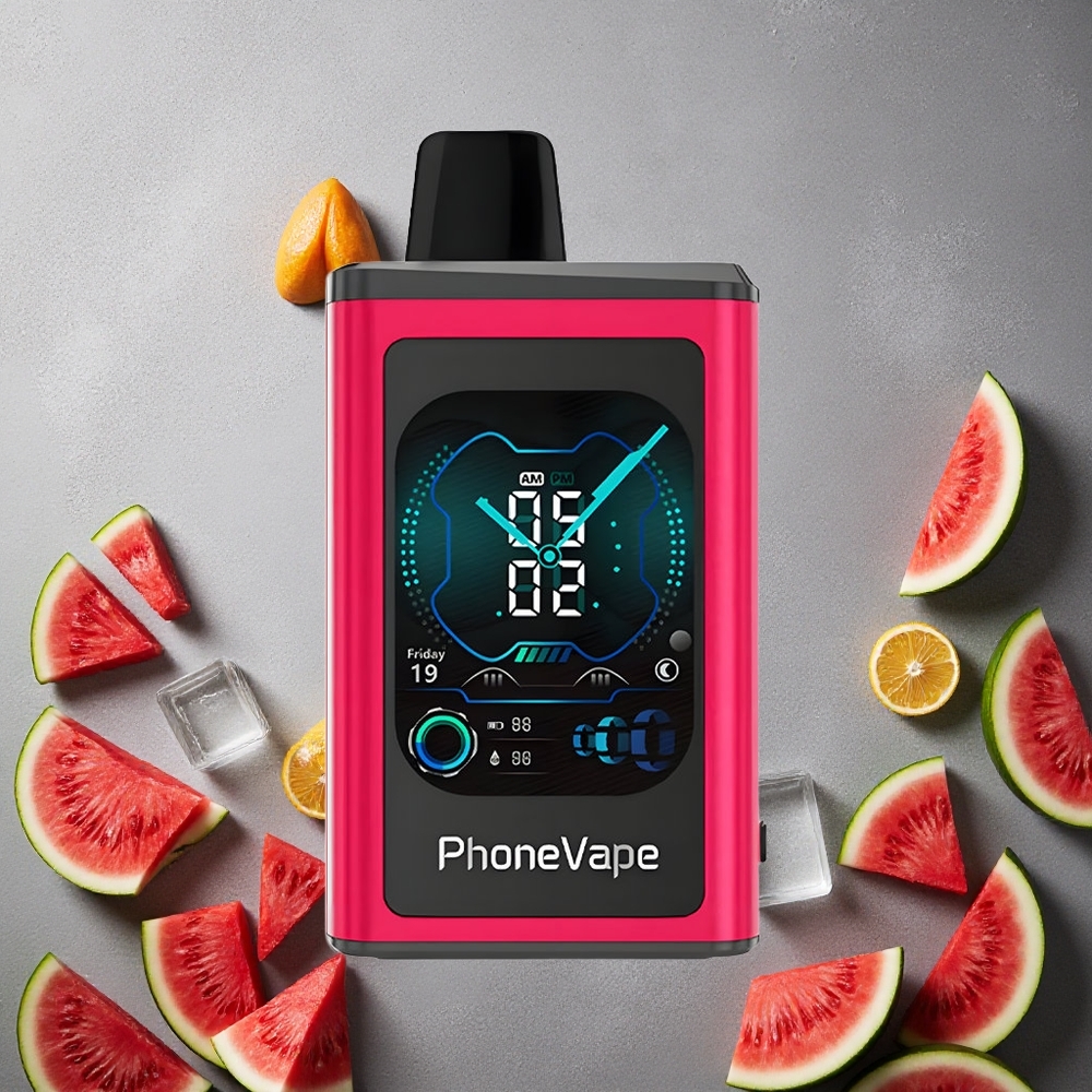JNR PhoneVape 30000 puffs Vesimelonijää Kertakäyttöinen Vape Finland wholesale 850mAh Type-C Ladattava Akku Sovelluksella Ohjattava