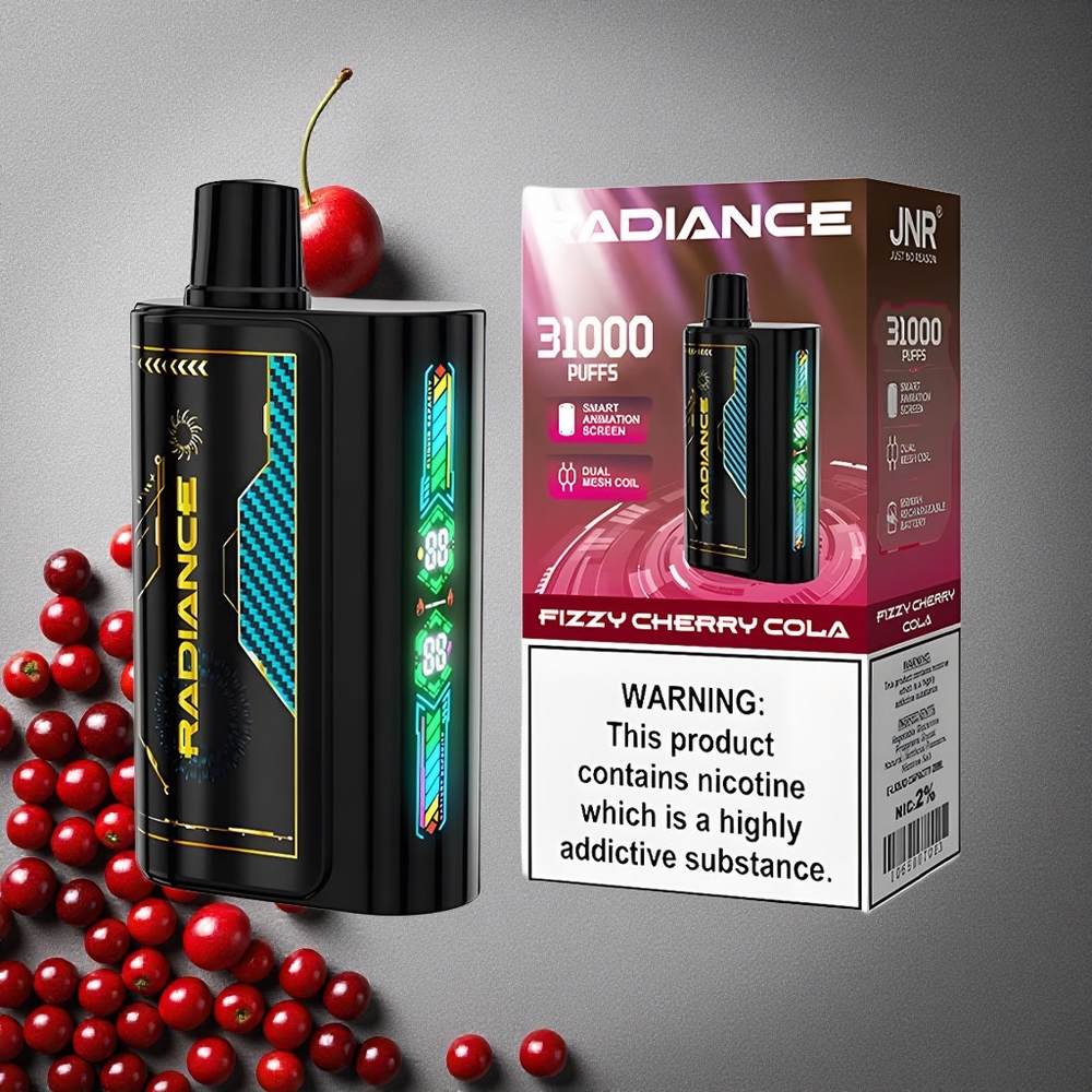 JNR Radiance 31000 Puffs 28ml Fizzy Kirsikka-Kola Finland wholesale Dual Mesh Coil