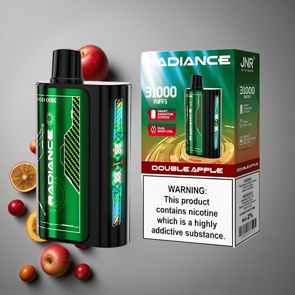 JNR Radiance 31000 Puffs Kertakäyttöinen Vape Kaksoisomena Finland wholesale Älykäs Animaatio-Näyttö