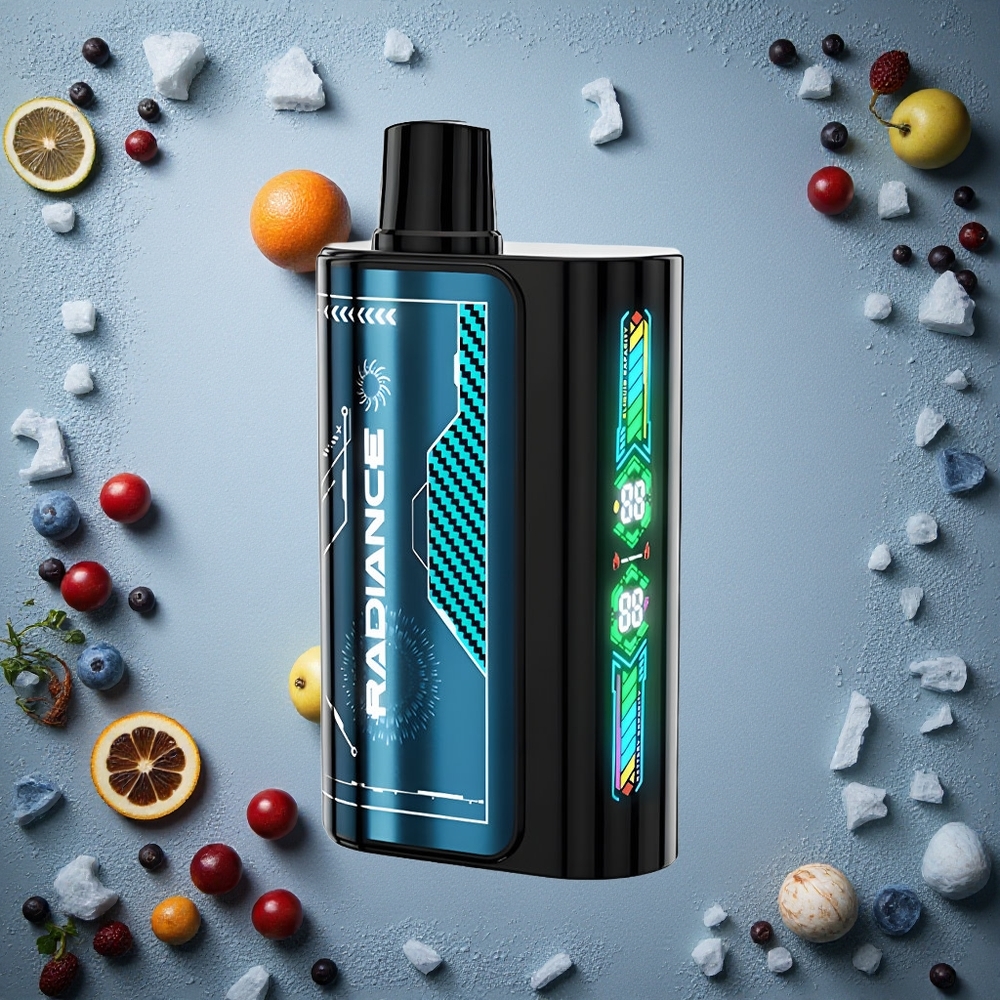JNR Radiance 31000 Puffs Kertakäyttöinen Vape Sininen Vadelma Jää Finland wholesale 28ml E-neste Type-C Lataus