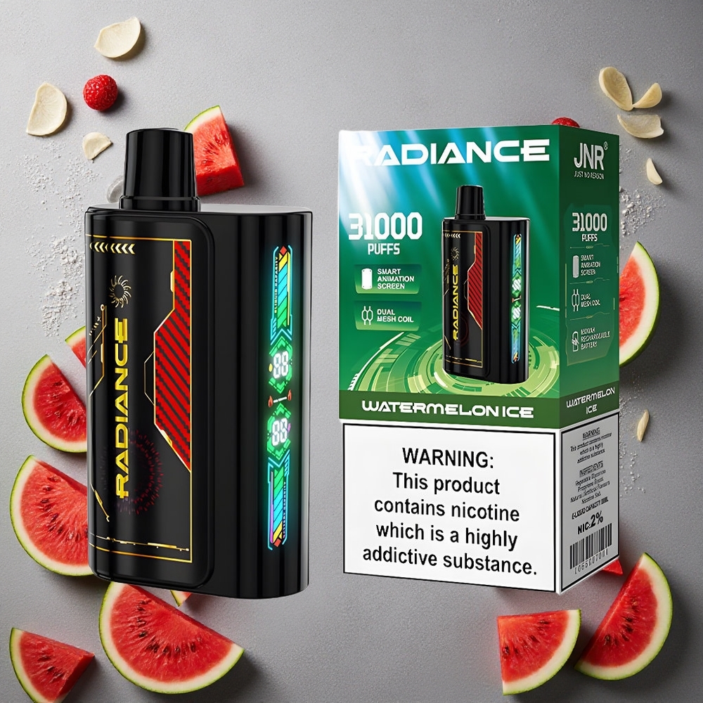 JNR Radiance 31000 Puffs Vesimelonijää Kertakäyttöinen Vape Finland wholesale 28ml E-neste