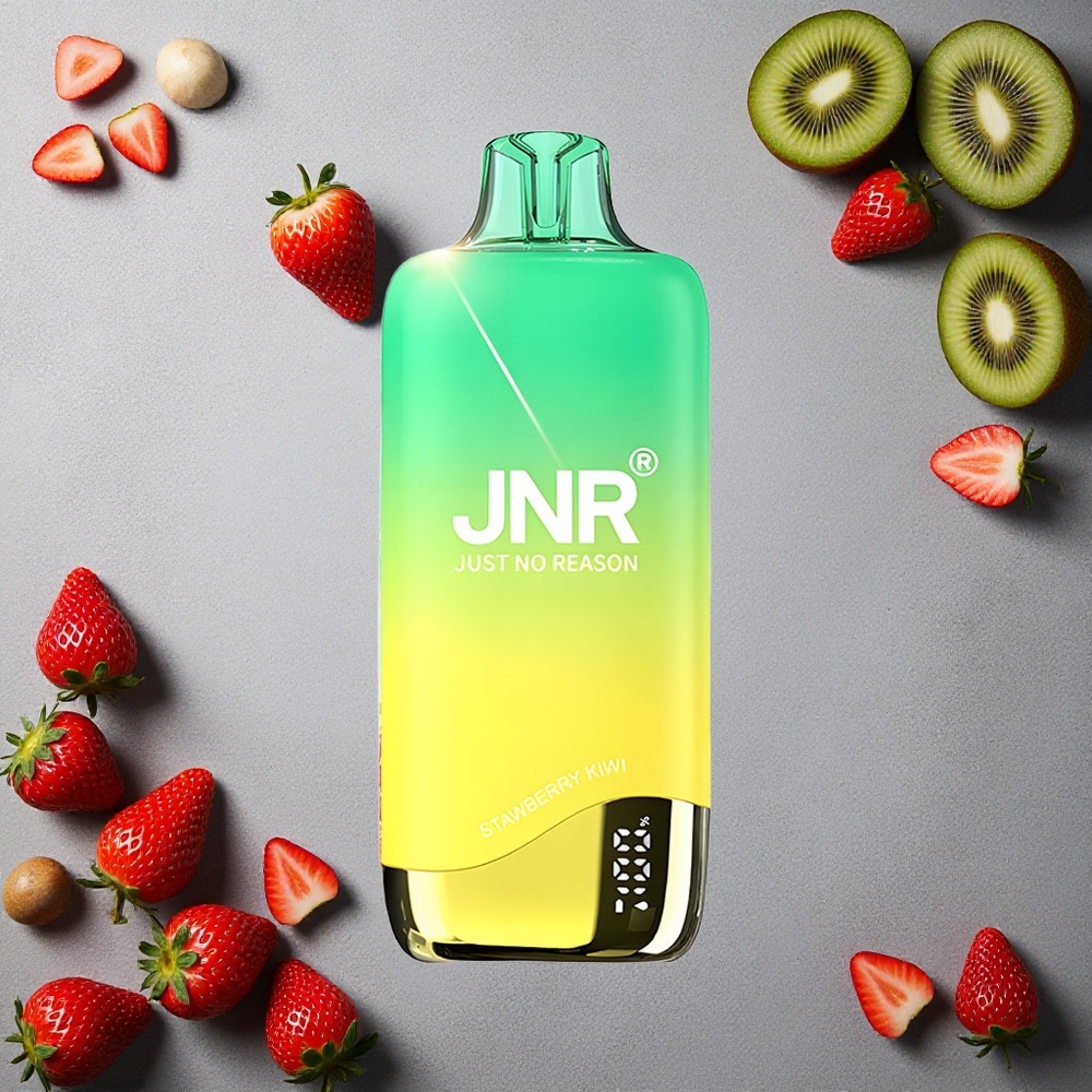 JNR Rainbow 10500 Puffs Kertakäyttöinen Vape Mansikka-Kiivi Finland wholesale 18ml e-Neste Säiliö