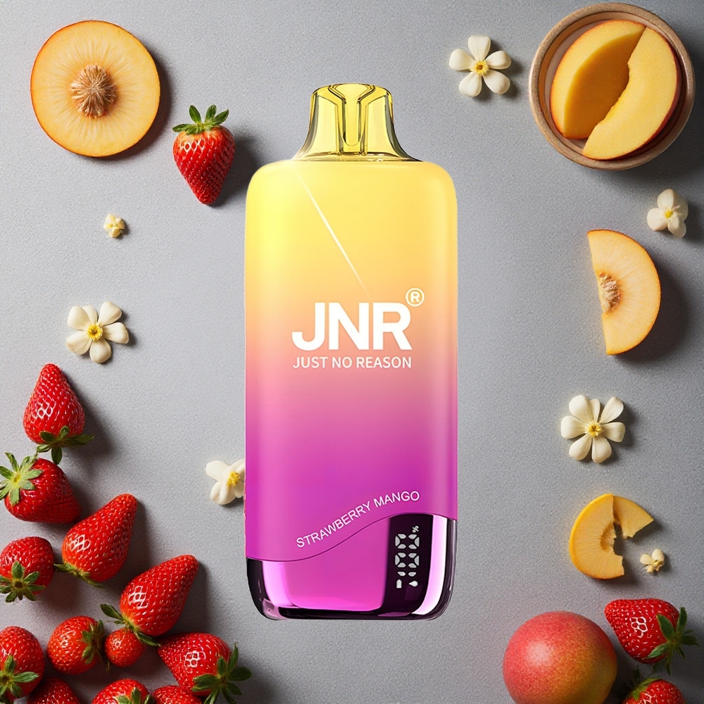 JNR Rainbow 10500 Puffs Kertakäyttöinen Vape Mansikka-Mango Finland wholesale 18ml e-Nestesäiliö 600mAh Akku