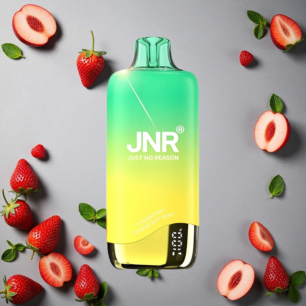 JNR Rainbow 10500 Puffs Kertakäyttöinen Vape Mansikka-Persikkaminttu Finland wholesale 18ml e-Neste Säiliö
