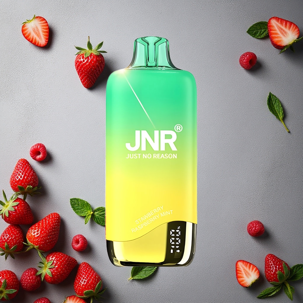 JNR Rainbow 10500 Puffs Kertakäyttöinen Vape Mansikka Vadelma Mint Finland wholesale 18ml e-Neste Säiliö 600mAh Akku