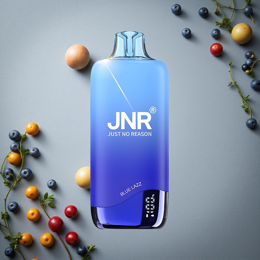 JNR Rainbow 10500 Puffs Kertakäyttöinen Vape Sininen Lazz Finland wholesale 18ml e-Liuostankki USB Type-C -lataus
