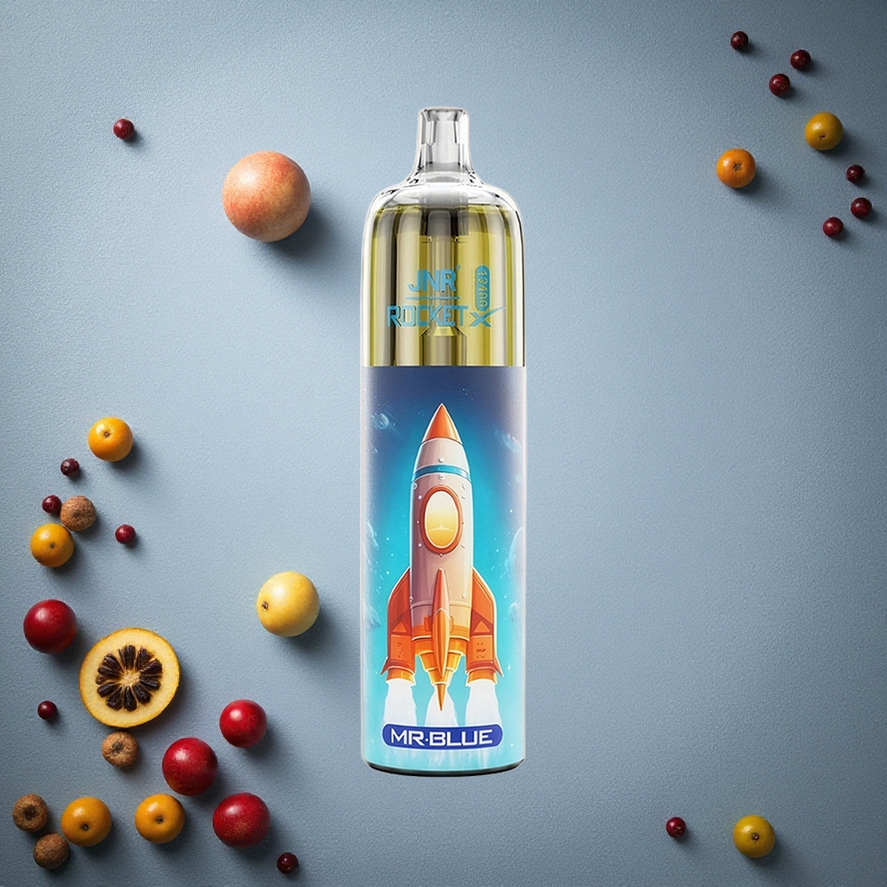 JNR Rocket-X 12400 Puffs Kertakäyttöinen Vape Mr Blue (Sininen) Adjustable Airflow Finland wholesale RGB-valot