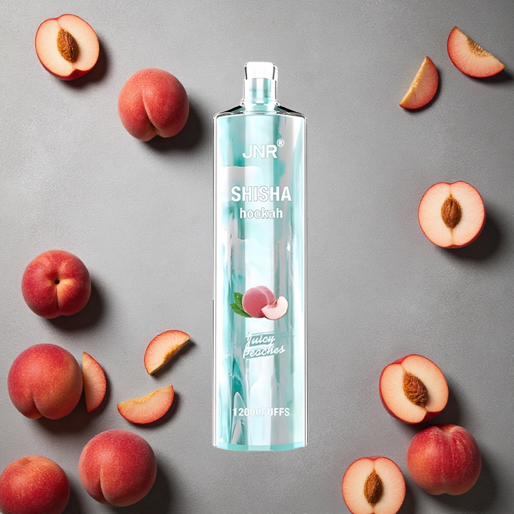 JNR Shisha Hookah 12000 Puffs Juicy Peaches (Persikoita) Finland wholesale 24ml nestemäärä