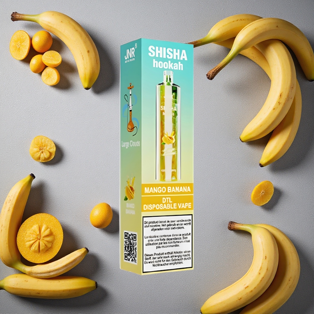 JNR Shisha Hookah 12000 Puffs Mango-Banaani Finland wholesale 24ml-nestemäärä
