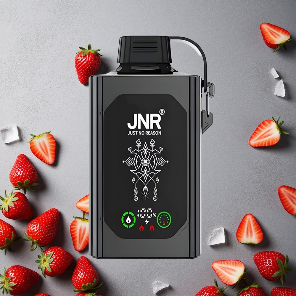 JNR Shisha Hookah Box 20500 Puffs Kertakäyttöinen Vape Mansikkajää Finland wholesale HD-Näyttö 1000mAh Akku 25ml Nestemäärä