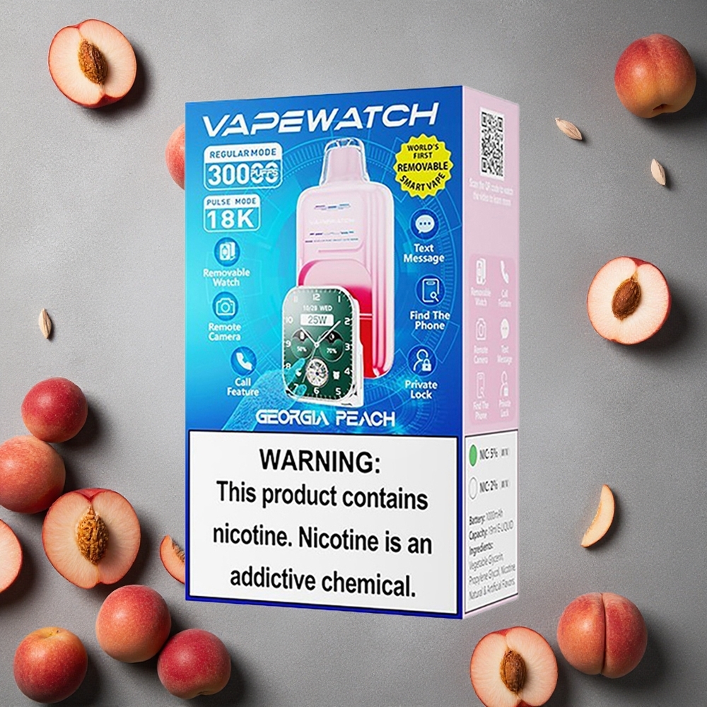 JNR Vape Watch 30000 Puffs Georgia Persikka Finland wholesale Dual Mesh Coil