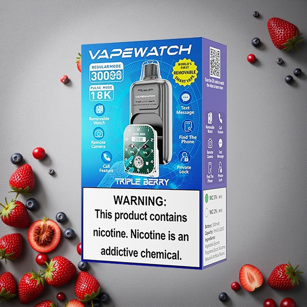JNR Vape Watch 30000 Puffs Kolmen Marjan Maku Finland wholesale Dual Mesh Coil Type-C Quick Charge
