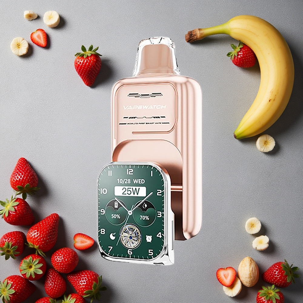 JNR Vape Watch 30000 Puffs Mansikka-Banaani Finland wholesale 1000mAh akku 19ml nestemäärä