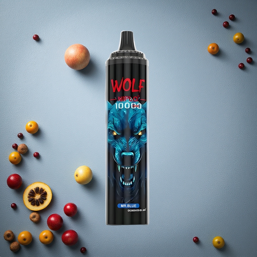 JNR Wolf Niplo 10000 Puffs Kertakäyttöinen Vape Sininen Finland wholesale 20ml nestemäärä