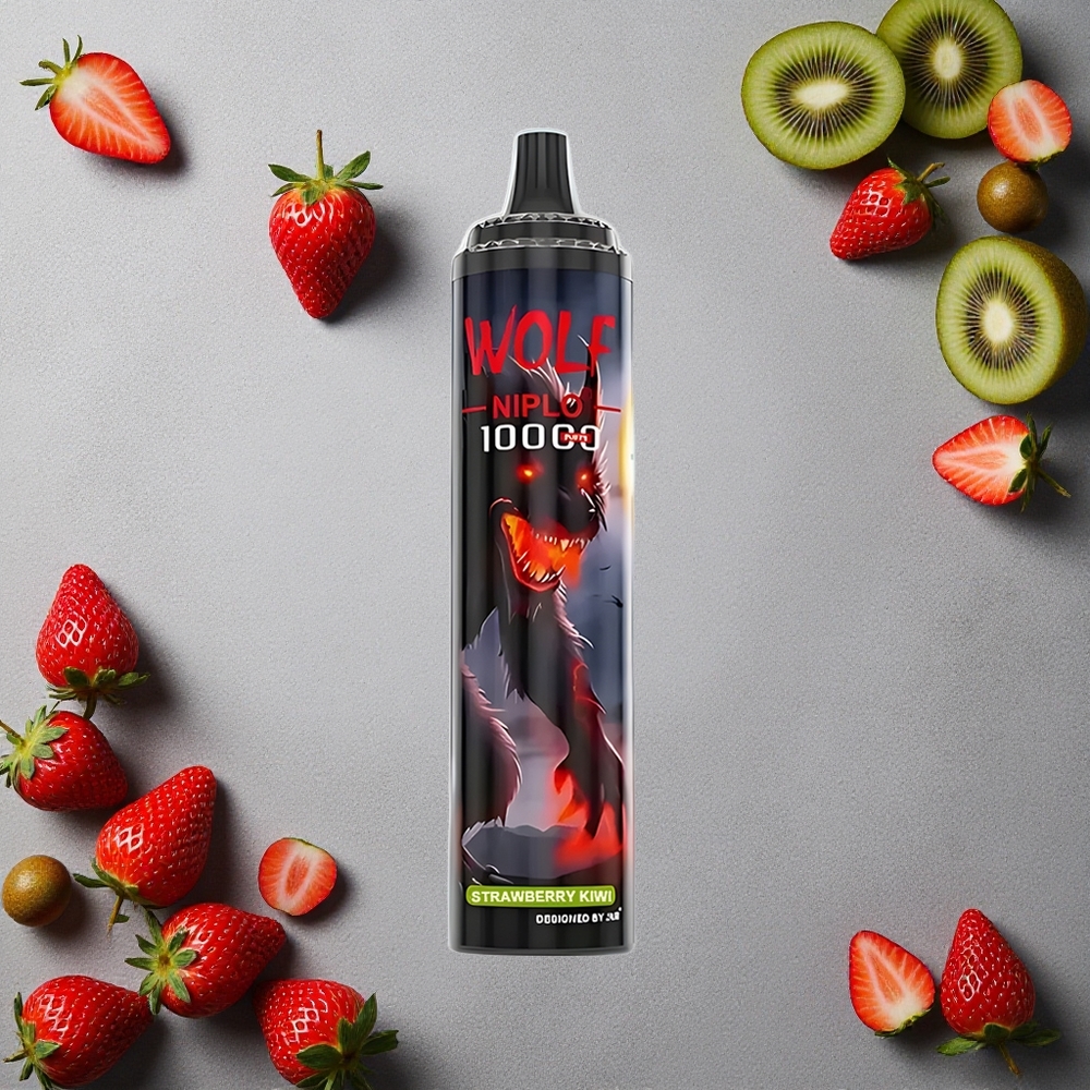 JNR Wolf Niplo 10000 Puffs Mansikka-Kiivi Finland wholesale 20ml Nestemäärä Type-C pikalataus