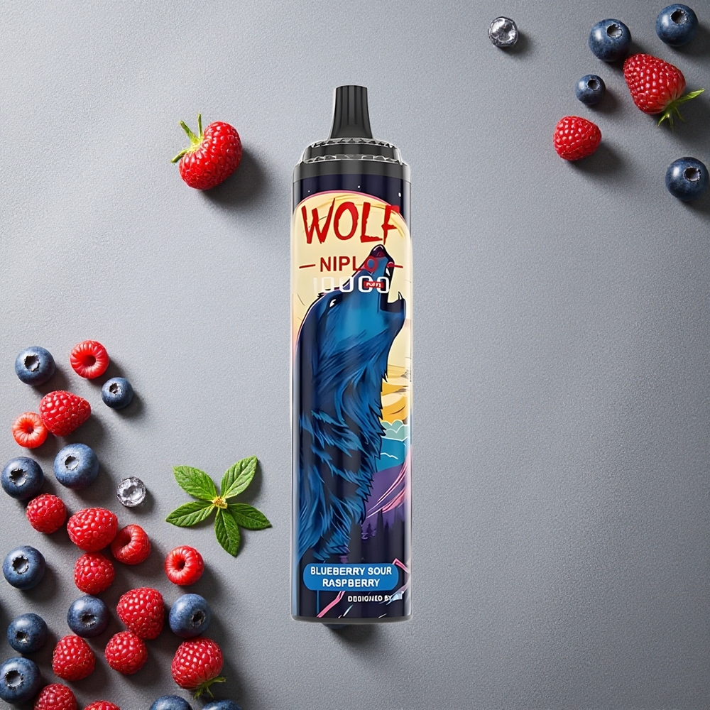 JNR Wolf Niplo 10000 Puffs Mustikka-Hapanvadelma Finland wholesale 1.0 Ohm Mesh Coil