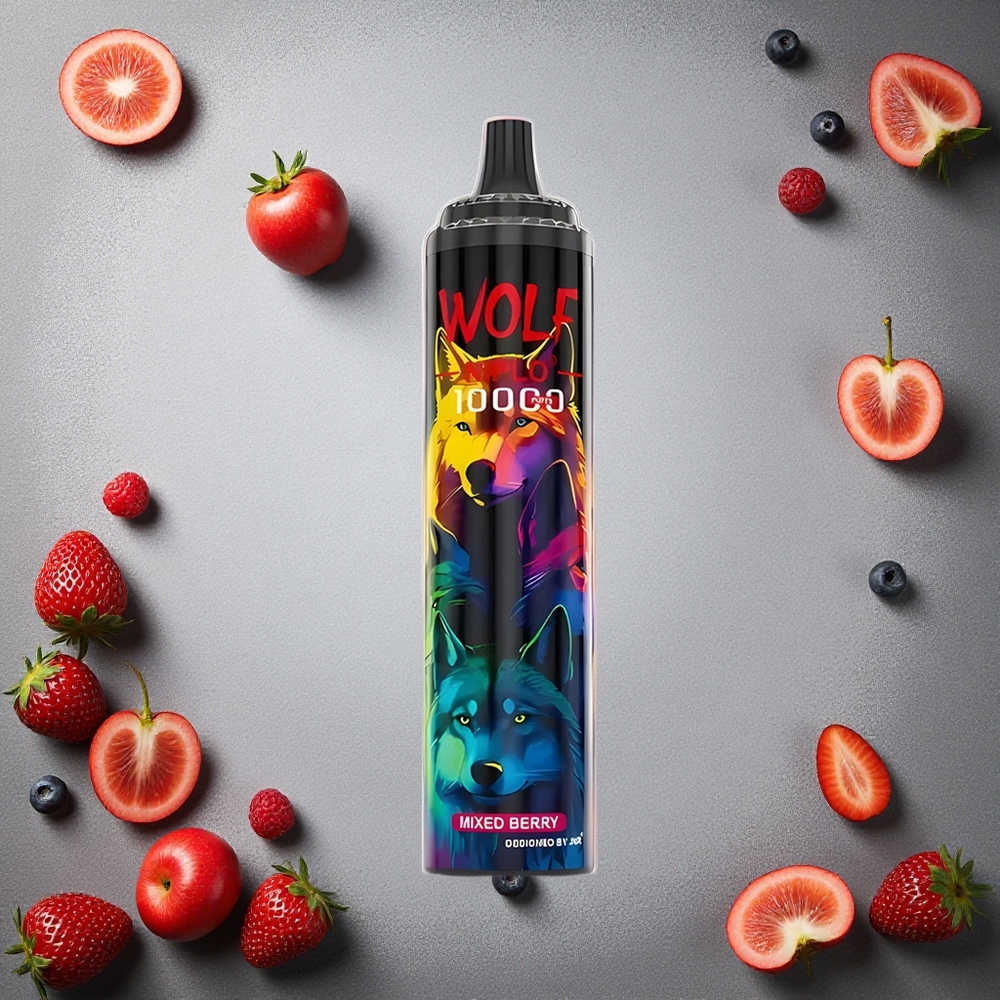 JNR Wolf Niplo 10000 Puffs Sekamansikka Finland wholesale 1.0 Ohm Mesh Type-C