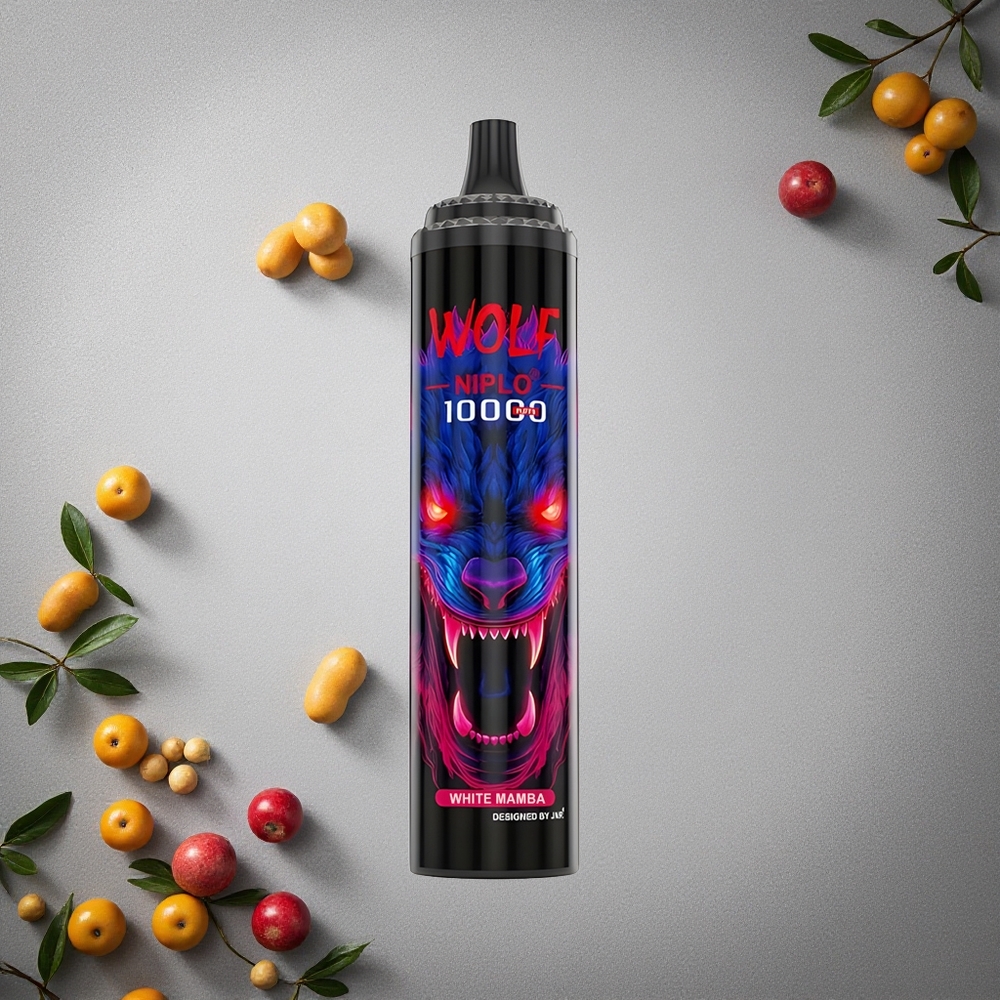 JNR Wolf Niplo 10000 Puffs Valkoinen Mamba Finland wholesale 20ml nestemäistä 0%, 2%, 5% nikotiinia