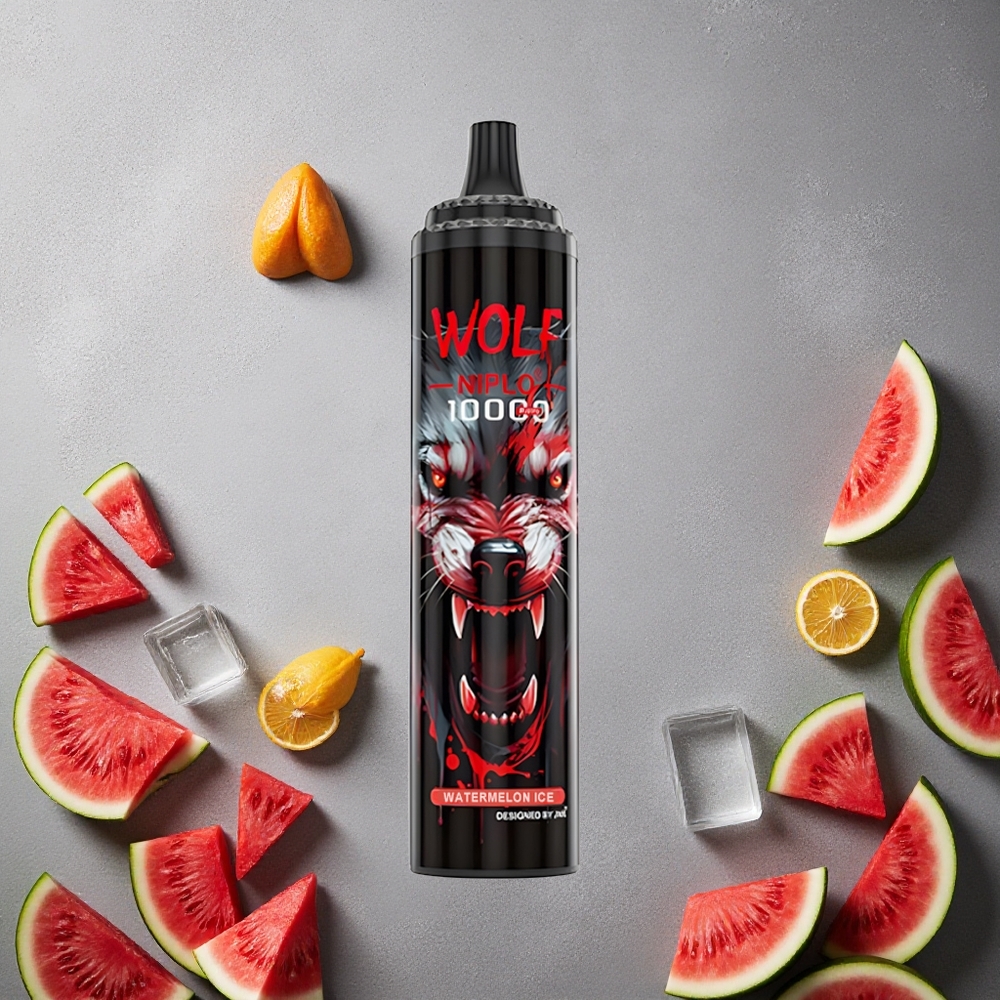 JNR Wolf Niplo 10000 Puffs Vesimeloni Jää Finland wholesale 1.0 Ohm Mesh Coil 20ml