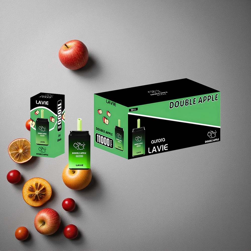 LAVIE Aurora 11000 Puffs Kaksoisomena (Double Apple) Finland wholesale 22ML nestemäärä, 650mAh akku