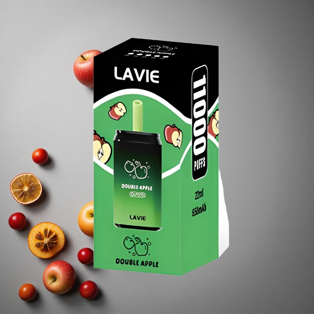 LAVIE Aurora 11000 Puffs Kaksoisomena (Double Apple) Finland wholesale 22ML nestemäärä, 650mAh akku