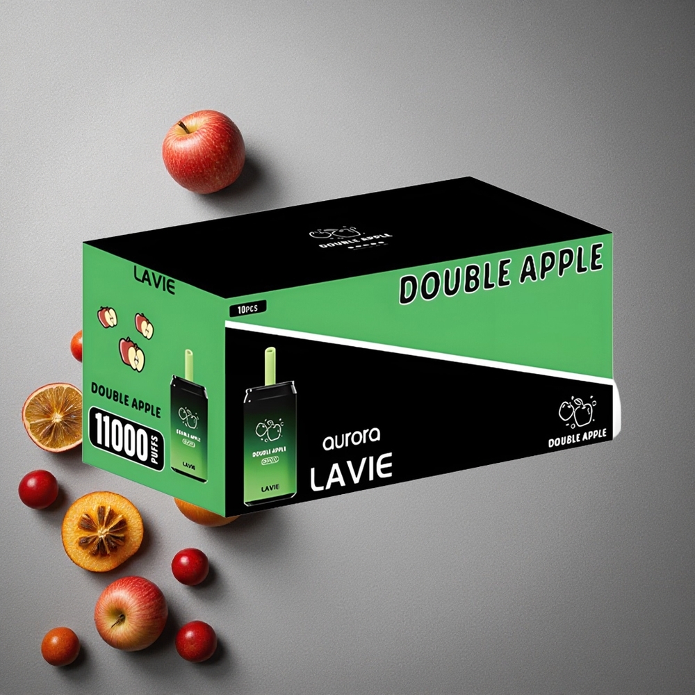 LAVIE Aurora 11000 Puffs Kaksoisomena (Double Apple) Finland wholesale 22ML nestemäärä, 650mAh akku