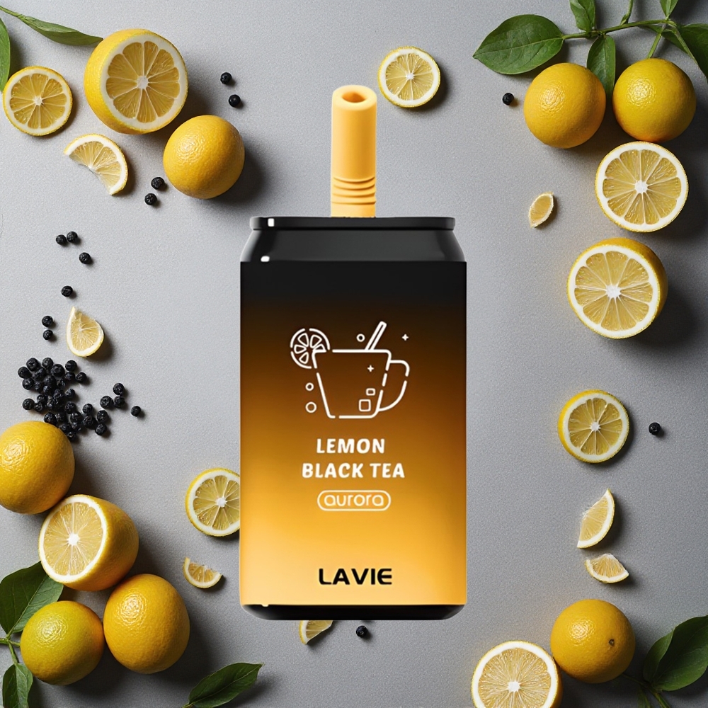 LAVIE Aurora 11000 Puffs Sitruuna Musta Tee Finland wholesale 22ML 650mAh