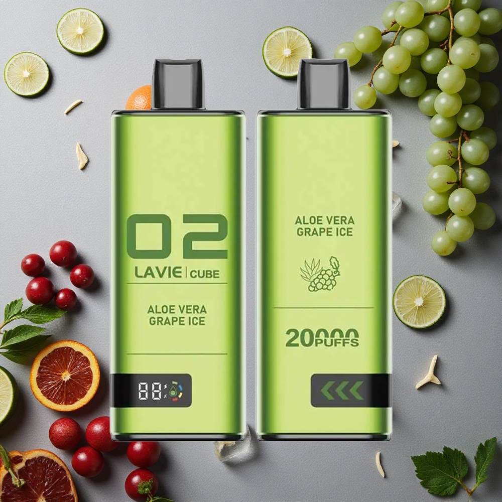 Lavie Cube 20000 Puffs Kertakäyttöinen Vape Aloe Vera Viiniräätelö Jää Finland wholesale 28ML/Neste 600mAh