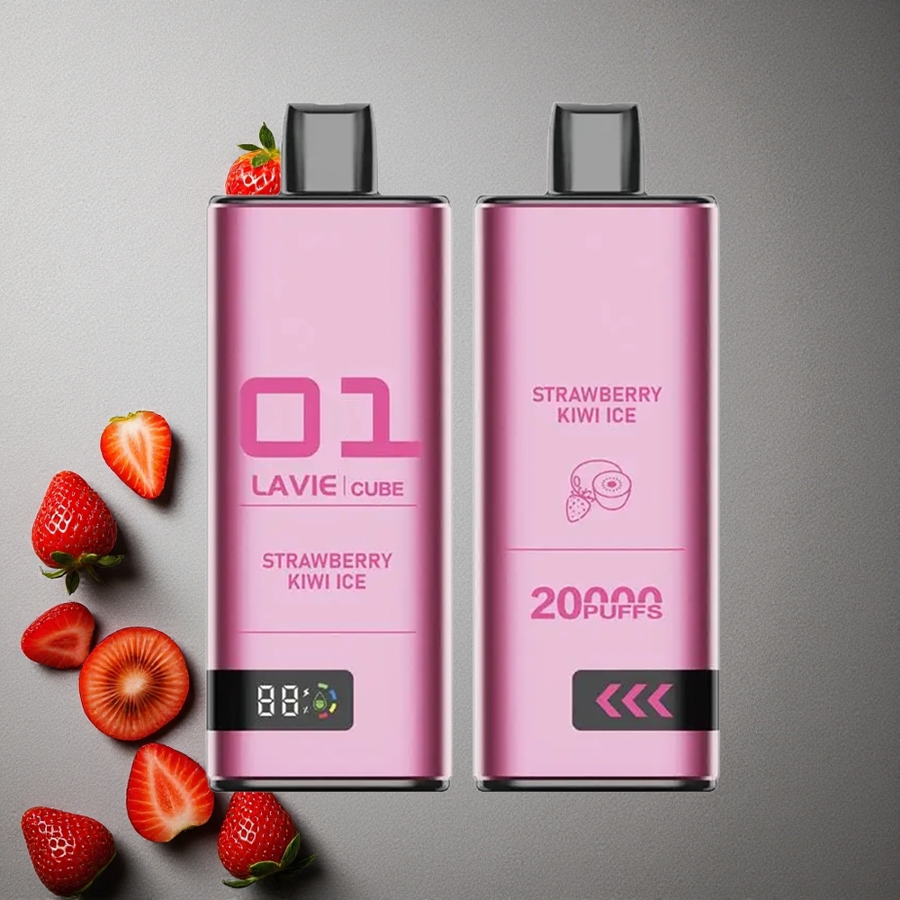 Lavie Cube 20000 Puffs Kertakäyttöinen Vape Mansikka-Kiivi-Jää Suomi Finland wholesale Type C