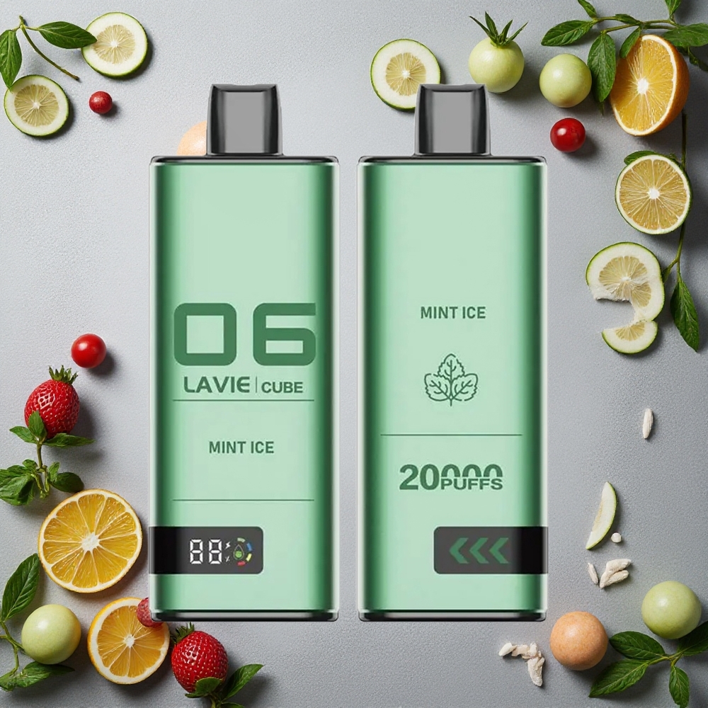 Lavie Cube 20000 Puffs Kertakäyttöinen Vape Minttijää Finland wholesale 28ML