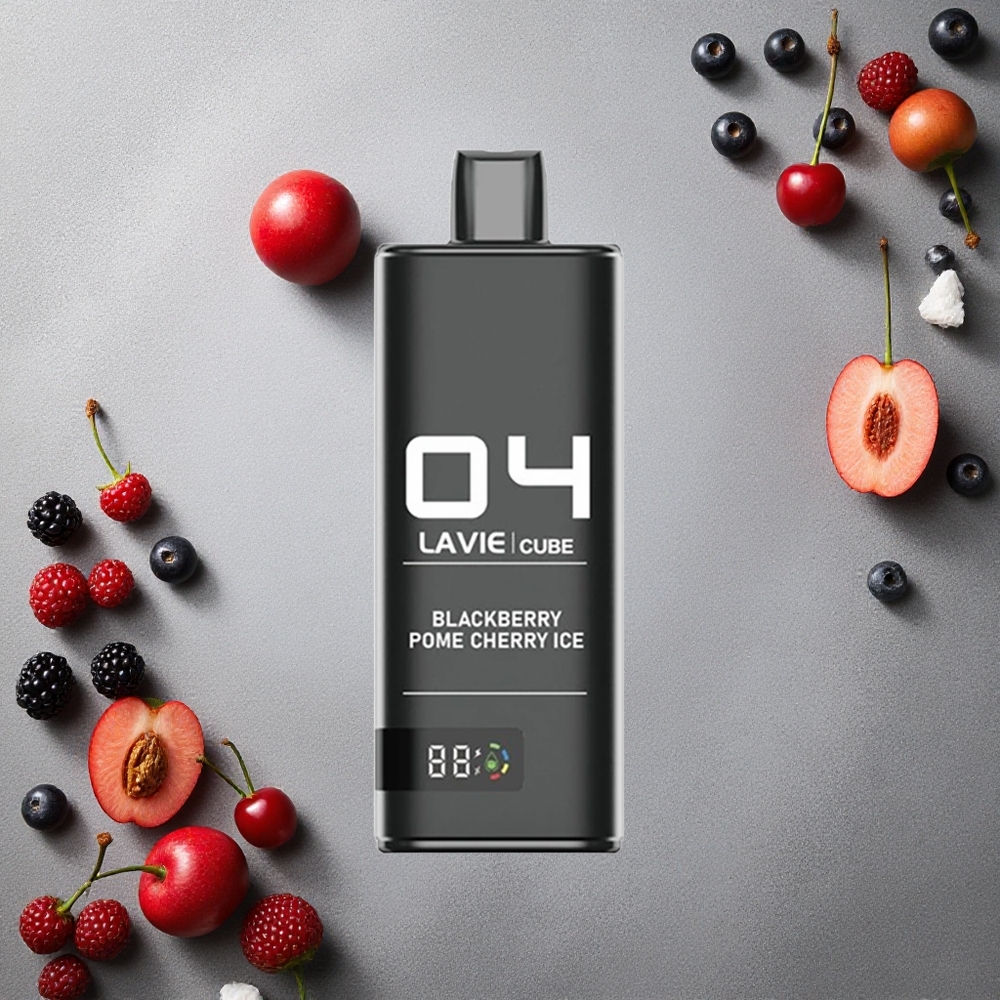 Lavie Cube 20000 Puffs Mustikka-Omena-Kirsikka-Jää Kertakäyttöinen Vape Finland wholesale 28ML Type C