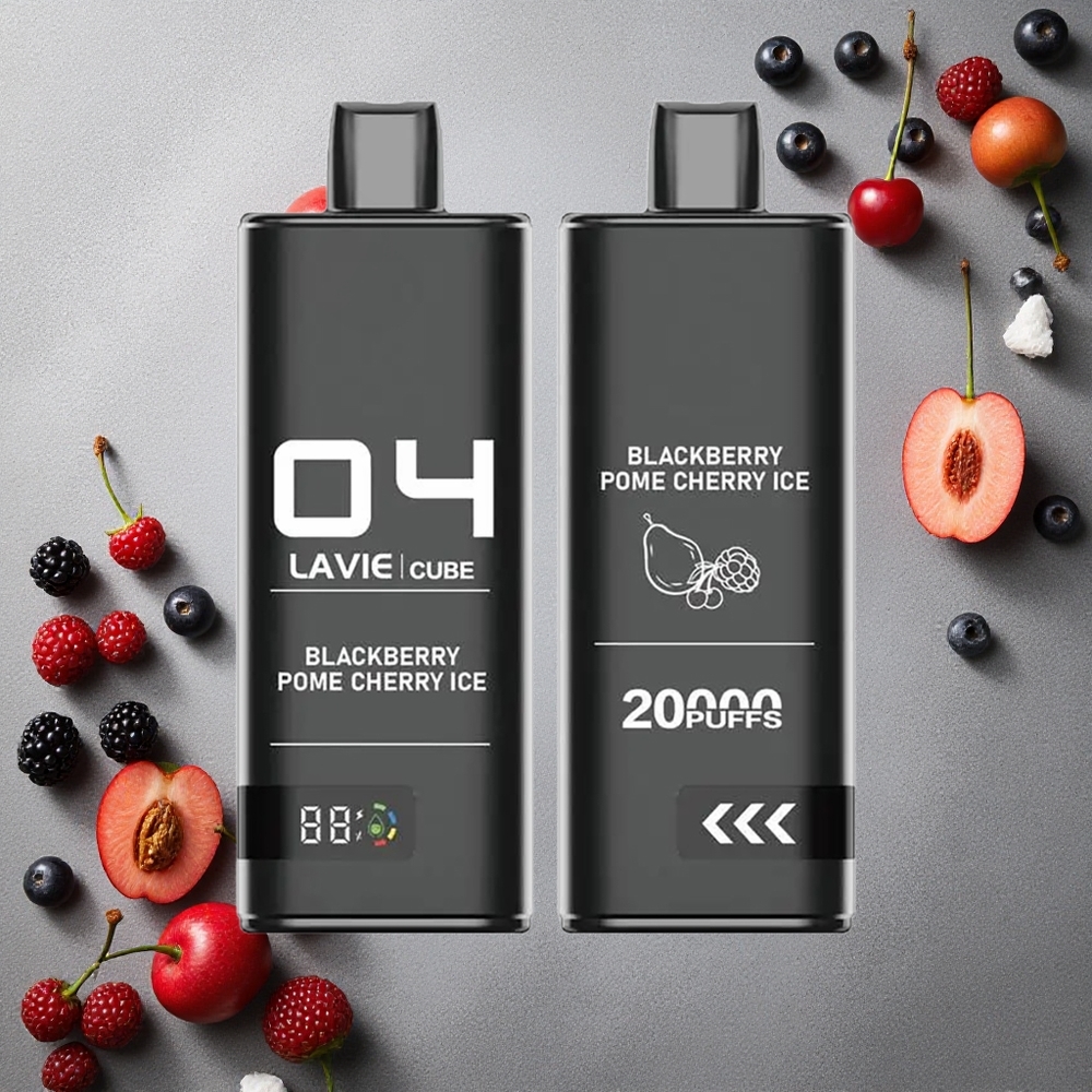 Lavie Cube 20000 Puffs Mustikka-Omena-Kirsikka-Jää Kertakäyttöinen Vape Finland wholesale 28ML Type C