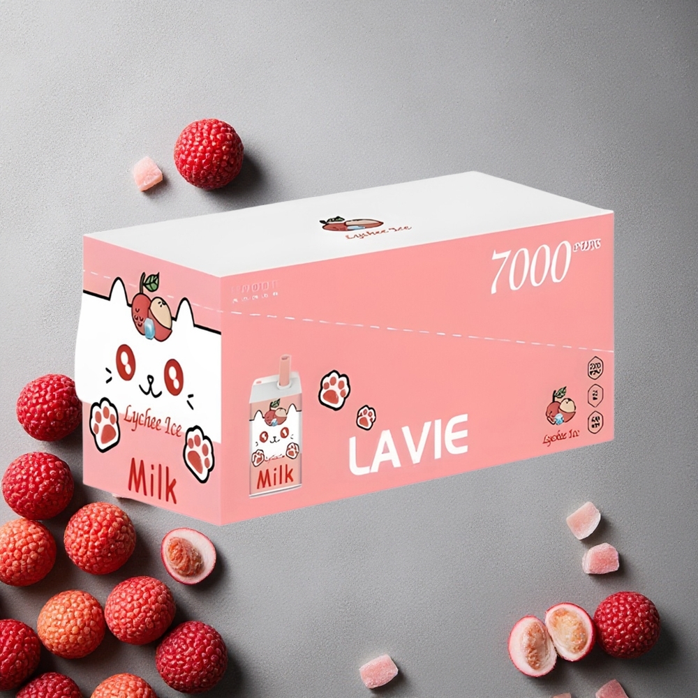 LAVIE Milk 7000 Puffs Litsi-Jää Finland wholesale 16ML nestemäärä 600mAh akku