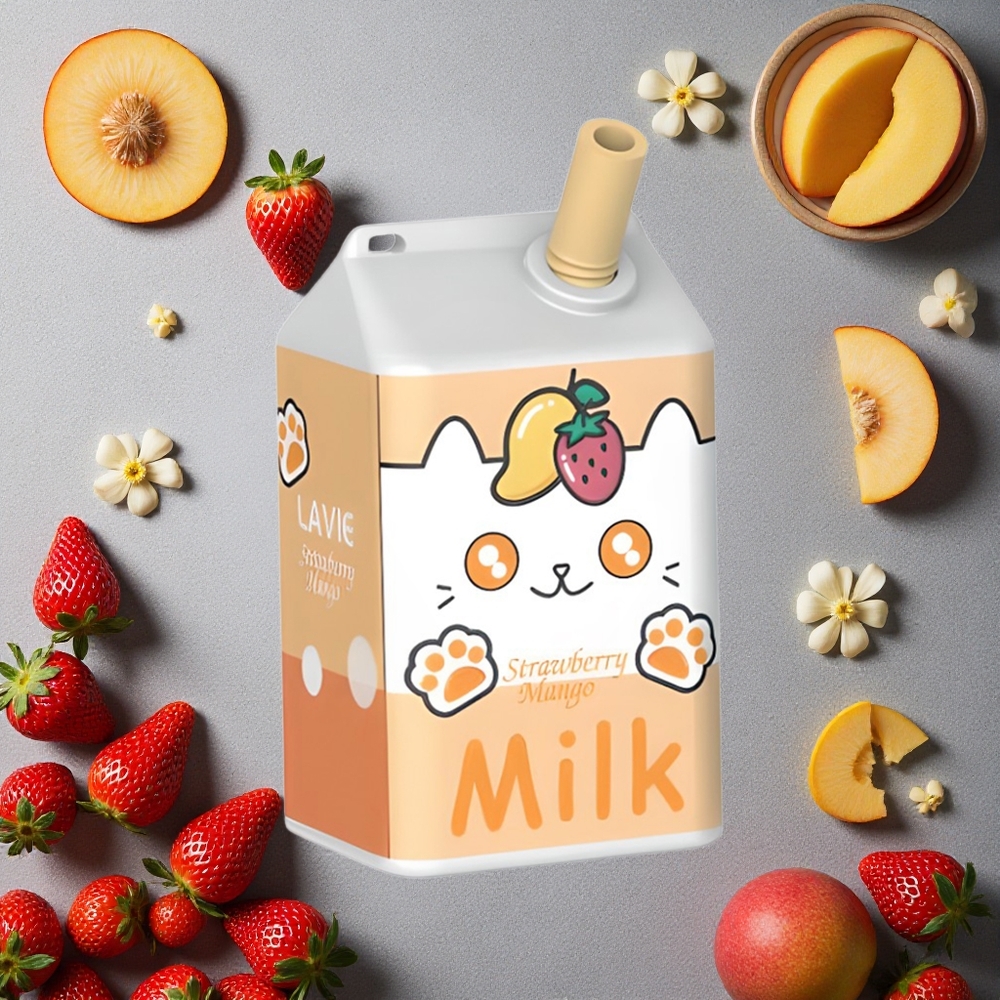 LAVIE Milk 7000 Puffs Mansikka-Mango Finland wholesale 16ML-nestemäärä, 600mAh