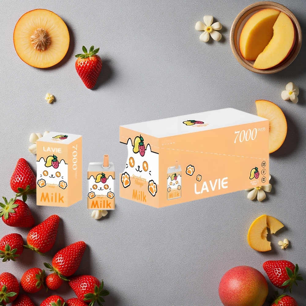 LAVIE Milk 7000 Puffs Mansikka-Mango Finland wholesale 16ML-nestemäärä, 600mAh