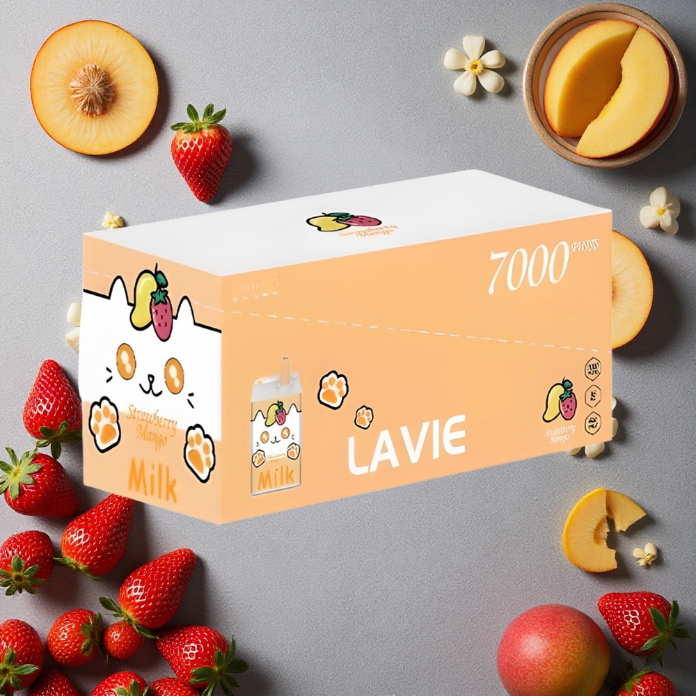 LAVIE Milk 7000 Puffs Mansikka-Mango Finland wholesale 16ML-nestemäärä, 600mAh