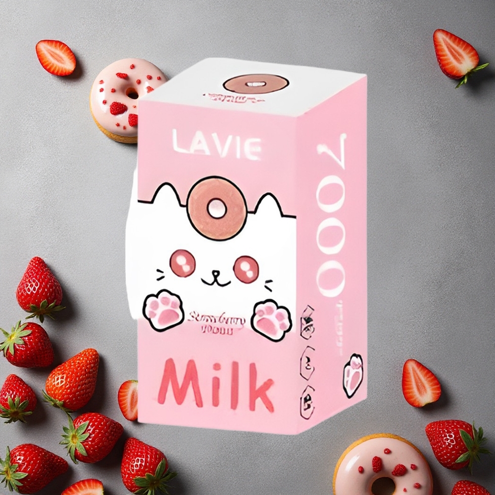 LAVIE Milk 7000 Puffs Mansikka-Munkki 16ML Finland wholesale Type-C Ladattava