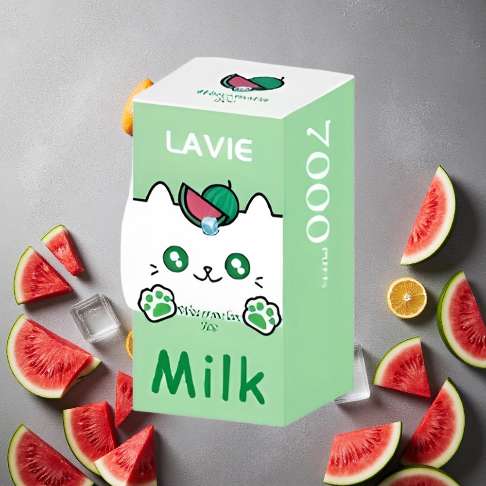 LAVIE Milk 7000 Puffs Vesimeloni Jää Finland wholesale 16ML Nestekapasiteetti, 600mAh Akku