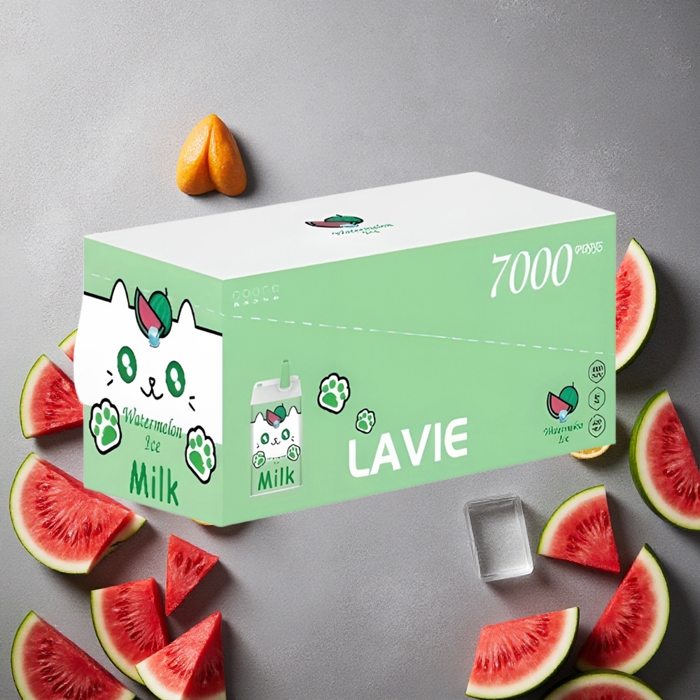 LAVIE Milk 7000 Puffs Vesimeloni Jää Finland wholesale 16ML Nestekapasiteetti, 600mAh Akku