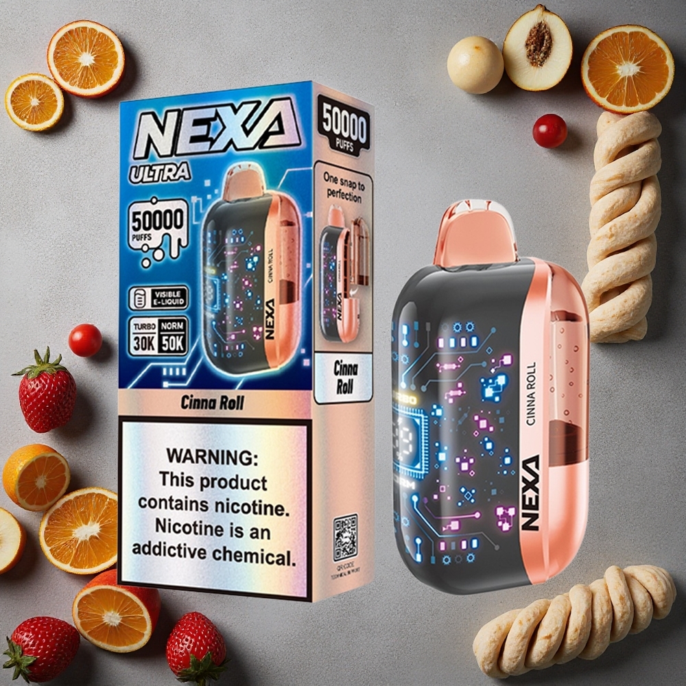 NEXA Ultra 50000 Puffs Kanelirulla Finland wholesale 20ml Esitäytetty Kapasiteetti 800mA