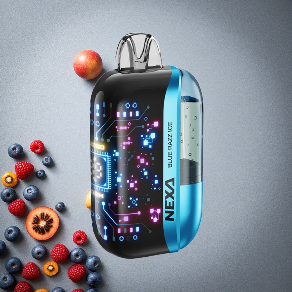 NEXA Ultra 50000 Puffs Kertakäyttöinen Vape Sininen Vadelma Jää Finland wholesale 20ml esitäytetty