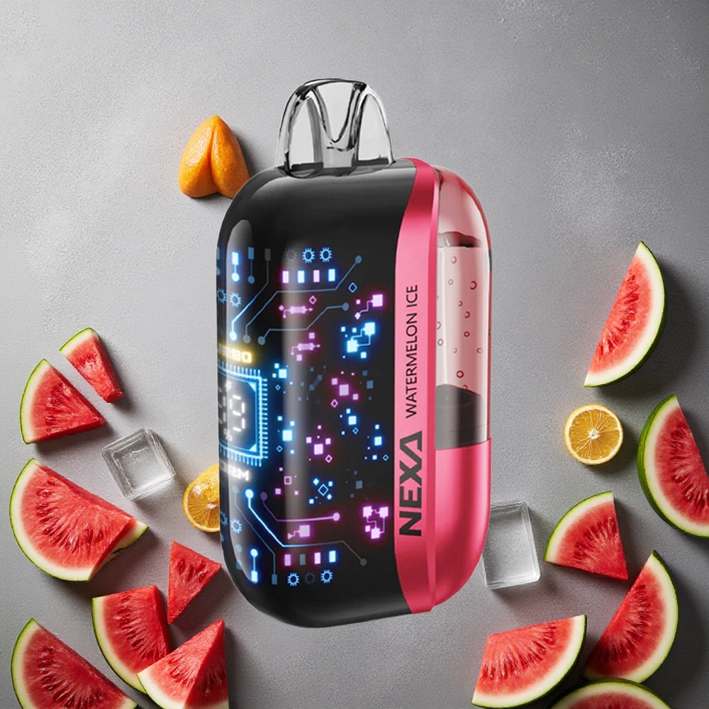 NEXA Ultra 50000 Puffs Kertakäyttöinen Vape Vesijäämeloni Finland wholesale 20ml Esitäytetty Kapasiteetti Type-c Lataus