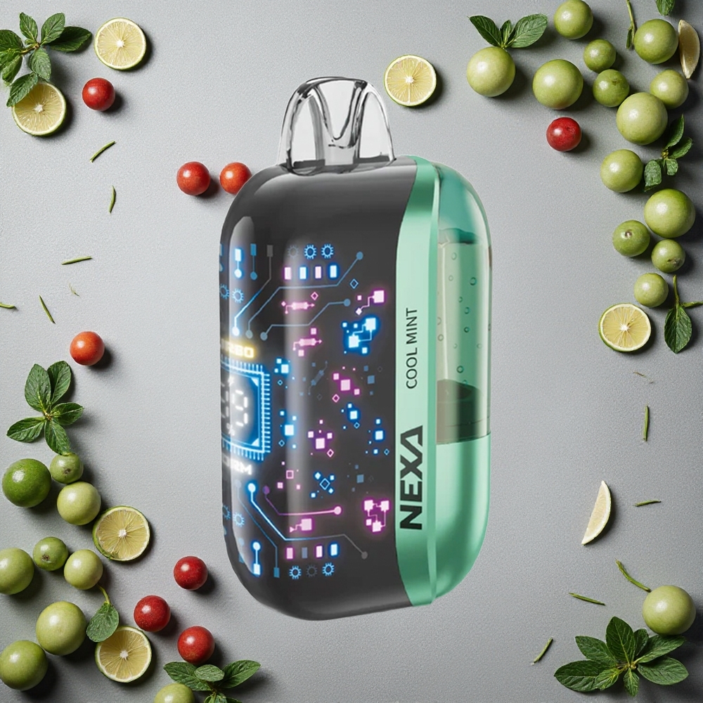 NEXA Ultra 50000 Puffs Kertakäyttöinen Vape Viileä Minttu 20ml esitäytetty Finland wholesale Typc-C-lataus