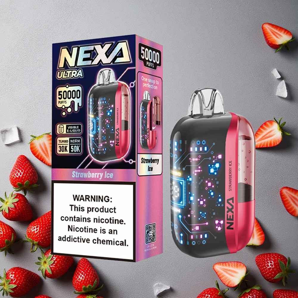 NEXA Ultra 50000 Puffs Mansikka-Jää Finland wholesale 20ml Täytetty 800mAh Akku
